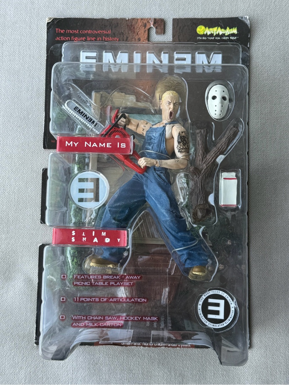 Eminem 2001 My Name Is Slim Shady Art Asylum Psycho Toyz Action Figure